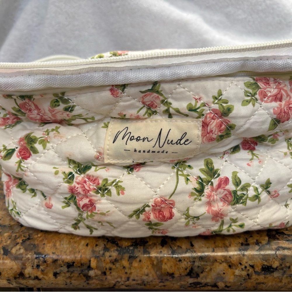 Moon Nude Floral Quilted Cosmetic Bag